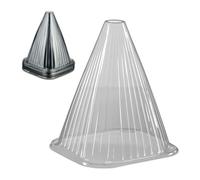 Relaxdays 10 Protezioni per Piante, Coni Protettivi Antilumaca e Anti Gelo, Piantine, HLP: 22x19x19 cm, Plastica, Grigio