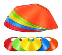 Coni da Allenamento Calcio con Sacchetto a Rete in PE 30 Pezzi | Colori Distinti, Organizzazione Semplice, Resistenti per Agilità, Pratica Sportiva, Uso su Campo, Kit con Borsa