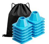 Coni da allenamento resistenti da 10,2 cm, confezione da 12 pennarelli | Cono di allenamento per basket, ciclismo, allenamento nel traffico, allenatori,