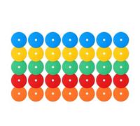 Coni da Calcio Piatti per Allenamento, 15cm PVC Marker per Esercitazioni | Confezione da 40, colori vivaci, resistenti per un uso ripetuto, borsa a rete portatile, migliora le prestazioni