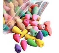 Coni di incenso a riflusso Bruciatore di incenso Profumi naturali misti per aromaterapia per sala yoga 30 pezzi Coni di incenso a riflusso per bruciatore di incenso Kit di coni di incenso naturale Set