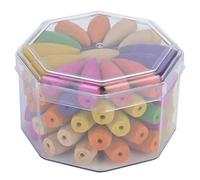 Coni di incenso di riflusso 70pcs Backflow Incenso Rose Lily Osmanthus Sandalo Agarwood Ambrosia Wormwood Odore Backflow Coni per riflusso Bruciatore di incenso Holder(7 Smells Mixed)