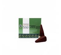 Coni di incenso naturali Golden Nag Salvia Bianca - 10 Coni di incenso con supporto in ceramica incluso - Fragranze Pure per Yoga, Meditazione ed Aromaterapia