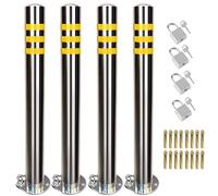 Coni di sicurezza Paletto delimitatore di traffico con base ponderata e lucchetto, dissuasori di parcheggio per vialetti, Strada, autostrade, dissuasori di sicurezza per parcheggi ( Color : Silver , S