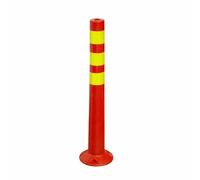 Coni di sicurezza, Paletto di sicurezza flessibile in plastica con strisce riflettenti, Barriera riflettente per vialetti, Cono stradale per avvertimento di pericolo e parcheggio(Yellow,15x68cm)