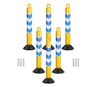 Coni di Sicurezza, palo dissuasore Alto Rimovibile per Il Controllo del Traffico, Cono di delimitazione del Traffico con Base in Gomma Nera, barriera di Sicurezza Flessibile per Garage/parch