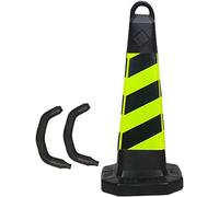 Coni di Sicurezza Stradale in plastica Resistente da 25'' Pollici con Riflettente e Maniglia, Coni di Sicurezza Multiuso per parcheggio Stradale con Base ponderata per Il Controllo del viale