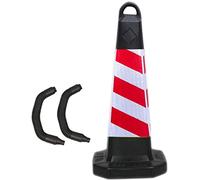 Coni di Sicurezza Stradale in plastica Resistente da 25'' Pollici con Riflettente e Maniglia, Coni di Sicurezza Multiuso per parcheggio Stradale con Base ponderata per Il Controllo del viale