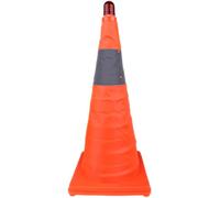 Coni di Sicurezza stradali a Scomparsa da 17 Pollici con Collare Riflettente e Base in plastica, Coni di parcheggio stradali Pieghevoli e Impermeabili per la Formazione alla Guida, Luce LED