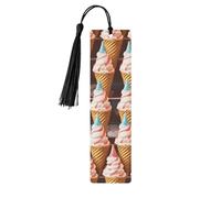 Coni gelato anni Cinquanta tempo Segnalibro in legno per uomini donne insegnanti regalo vintage fatto a mano segni di libri per leggere pagine marcatori da appendere etichette regalo ornamenti