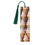 Coni gelato anni Cinquanta tempo Segnalibro in legno per uomini donne insegnanti regalo vintage fatto a mano segni di libri per leggere pagine marcatori da appendere etichette regalo ornamenti