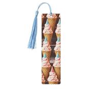 Coni gelato anni Cinquanta tempo Segnalibro in legno per uomini donne insegnanti regalo vintage fatto a mano segni di libri per leggere pagine marcatori da appendere etichette regalo ornamenti