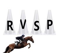 Coni Per Dressage | Set Segnalini Per Dressage | Attrezzatura per Addestramento Equino Competitivo con Coni Segnaletici e Lettere per Cavalieri