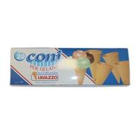 CONI PER GELATO IN CIALDA CONFEZIONATI IN SCATOLA CONO WAFER ICE CREAM LITTLE PICCOLO PER GELATERIE ALTO CM 12 (PZ 20)