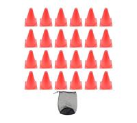 Coni per lo sport Coni di plastica 24 pezzi da calcio in Disco con custodia Traffico Calcio Sport Allenamento Pratica Campo Indicatore Agilità for Giochi interni all'aperto(Red)