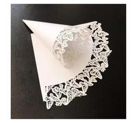 Coni Riso Matrimonio 30Pcs Kraft Paper Cones Wedding Confetti Cones Bouquet Petals Candy Bags Boxes Flower Holder With Hemp Ropes Label Stickers Tape(Butterfly)