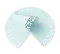 Coni Riso Matrimonio 50Pcs Lace Flowers Paper Wedding Cones Candy Holder White Blue Wedding Confetti Paper Cup DIY Cups Party Decorative Accessories(Olive)