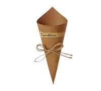 Coni Riso Matrimonio 50pcs Wedding Kraft Paper Cones Confetti Dried Flowers Tray Cone Holder For Wedding Shower Party Confetti Personalized Decor(Color 1)