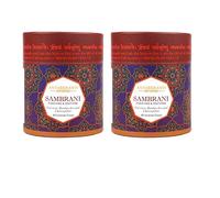 Coni Sacred Life Dry Dhoop SAMBRANI | Confezione da 2 | Contiene: 80 coni di incenso | Tempo di combustione 35 minuti | Dhoop a basso fumo per Pooja | 100% biologici e senza carbone | Aromaterapia |
