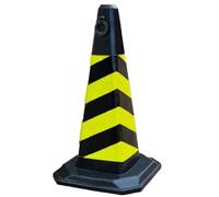 Coni Stradali ad Alta Visibilità, Coni di Sicurezza Portatili in PVC | Base Stabile e Resistente Alle Intemperie, Ideale per il Controllo Della Folla Nei Parcheggi dei Cantieri Edili(Green)