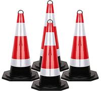 Coni stradali antivento e antiurto, Coni di sicurezza stradale in gomma con catarifrangenti for la formazione al parcheggio e alla guida