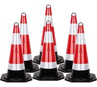 Coni stradali antivento e antiurto, Coni stradali in gomma con collari riflettenti for la formazione alla guida in parcheggio