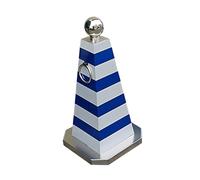 Coni Stradali da 68 Cm con Strisce Blu e Bianche, Birilli Stradali in Acciaio Inossidabile con Base Zavorrata Regolabile, per Controllo del Traffico, Eventi e Gestione della Folla