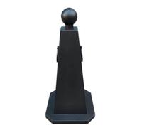Coni Stradali in Acciaio Inossidabile 304 con Base Contrappeso Rimovibile, Birilli Stradali da 60 Cm, per Hotel, Centri Commerciali, Edifici per Uffici, Parcheggi, Scuole(Black)