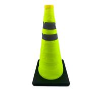 Coni Stradali Pieghevole Ad Alta Visibilità, 45 Cm e 70 Cm, Birilli Stradali, per Cantieri, Parcheggi, Eventi, Magazzini(Black,45cm/18in)