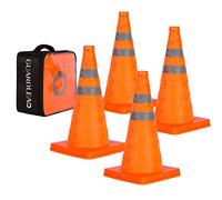 Coni stradali Traffico Pieghevole cono stradale, Blocco Stradale, stradali segnaletici, cono di sicurezza a striscia riflettente pop-up (4, 18in(45cm))