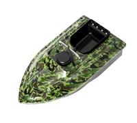 Coniaio Barca per mangimi telecomandata da 500 m, con luce a LED e capacità di carico di 1,5 kg, per una pesca notturna efficiente in lago, mimetica