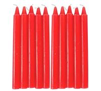 coniche rosse - di cera a lunga durata | Candela da cena non profumata | Rosso/Bianco Cono corto per uso domestico Caandles forniture di sopravvivenza per matrimoni, benedizioni