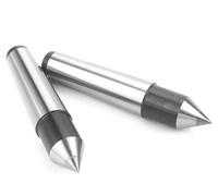 Conico Morse, Confezione da 2 utensili for rettifica con centro solido conico in lega ditale mobile for tornio CNC(MT3-24mm)