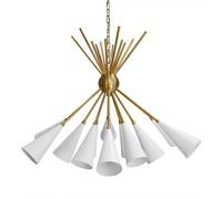 Conico Ottone Sputnik Lampadario Stilnovo Stile Soffitto Luce IN Bianco Colore