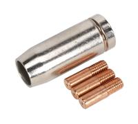 Conico Ugello X 1 Contatto Punta 0.6mm x 3 MB14 - Sealey MIG953 Nuovo