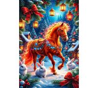 Conigli cavalli dei boschi - Puzzle 700 Pezzi - Puzzle Fai da te 52x38 cm,Intrattenimento Creativo - Puzzle Per Adulti E Tutta La Famiglie