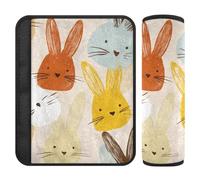 Conigli colorati Carino Cartoon 2 Pack accessori auto protegge il collo e le spalle per camion Protector para cinturón de carro