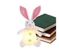 Conigli da abbracciare con luci, coniglietto di Pasqua illuminato | Giocattolo per dormire di peluche illuminato a LED - Decorazioni luminose fatte a mano con coniglietto pasquale per camera da letto,