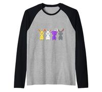 Conigli dell'Orgoglio Nonbinario - Queer And Enby Maglia con Maniche Raglan