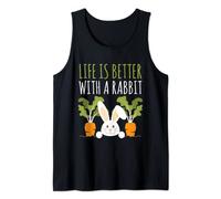 Conigli Design Life Is Better With A Rabbit Cute Pet Bunny Canotta