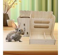 Conigli di legno fieno alimentatore bunny fieno distributore per criceti