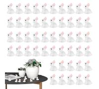 Conigli luminosi realizzati in mini-resina-50 set con coniglietti che brillano nel buio | Minuscole figure di coniglio per giardini da fiabe, paesaggi, case delle bambole, ornamenti, decorazioni di an