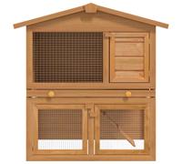 vidaXL Conigliera all'Aperto Gabbia Piccoli Animali 3 Porte Legno