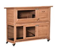 Conigliera da Esterno 122x50x101 cm in Legno Arancione