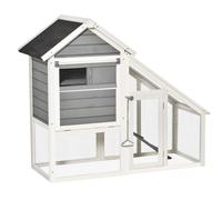 Conigliera da Esterno 140x65x120 cm in Legno Grigia