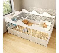 Conigliera da interni per conigli - Recinzione in filo metallico per animali domestici, grande gabbia per esercizi per piccoli animali, ideale per uso interno