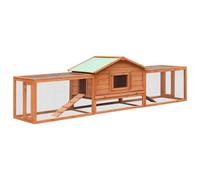 vidaXL Conigliera in Legno Massello di Pino e Abete 310x70x87 cm