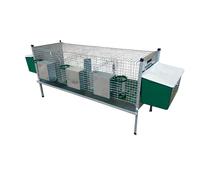 Conigliera Plura con due nidi in plastica da Cm. 150x51x41