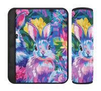 Coniglietti Happy Easter 2 Pack cintura di sicurezza copre per le donne fermare la cintura di sicurezza taglio nel collo per zaino Protector para cinturón de carro