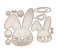 Coniglietti pasquali in metallo, stencil per scrapbooking, album, timbri, carta goffrata, decorazione artigianale, scrapbooking supplies Kit per ragazze